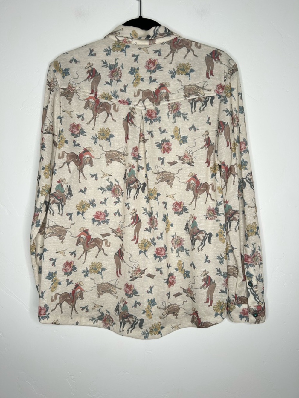 NWT Tasha Polizzi Cowboy & Floral Print Old Town Shirt Size Large Southwest Boho - Picture 2 of 11